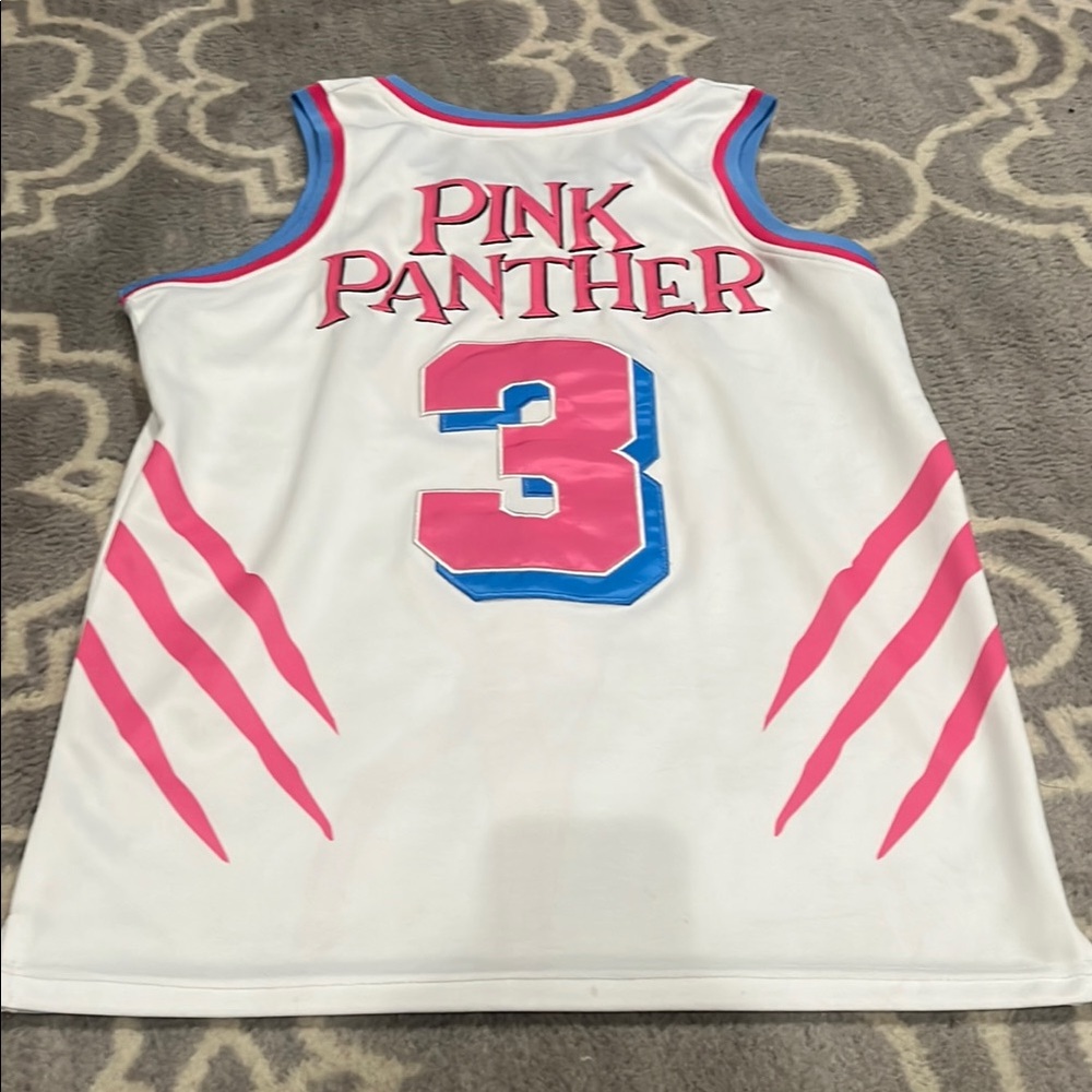 White and Pink Athletic Jerseys with Number Graphics - Picture 1 of 3